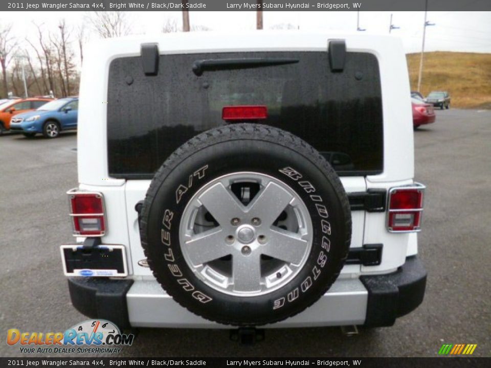 2011 Jeep Wrangler Sahara 4x4 Bright White / Black/Dark Saddle Photo #6