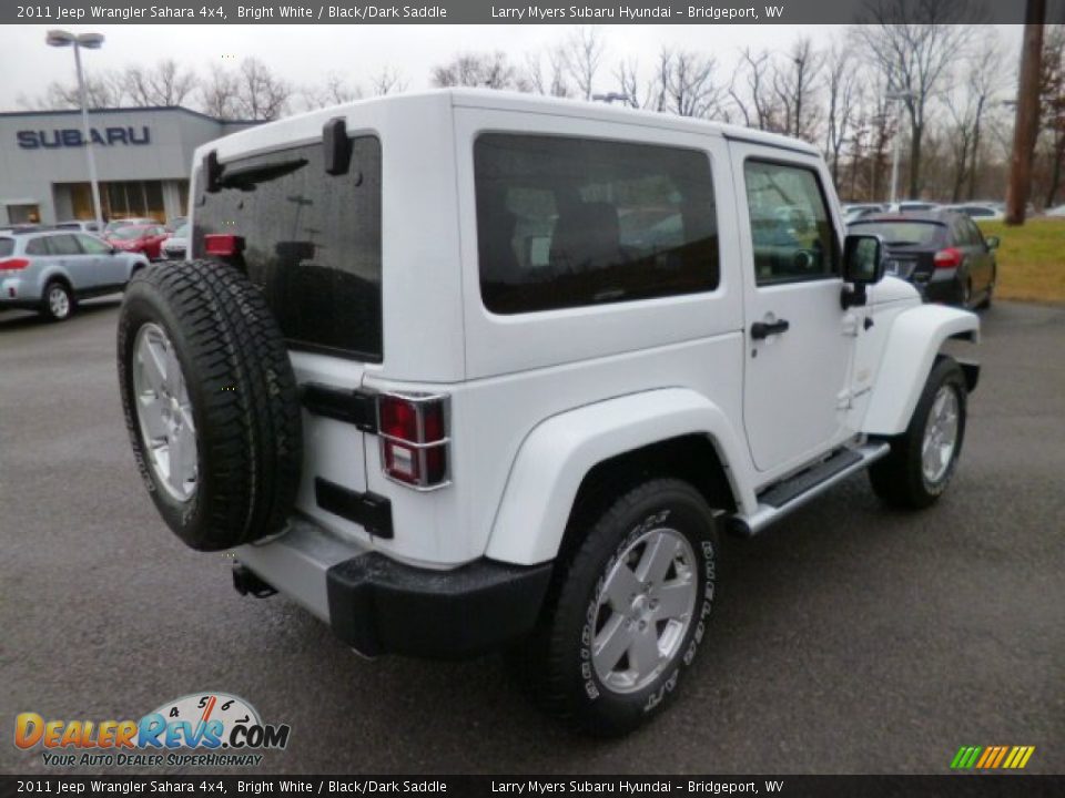 2011 Jeep Wrangler Sahara 4x4 Bright White / Black/Dark Saddle Photo #7