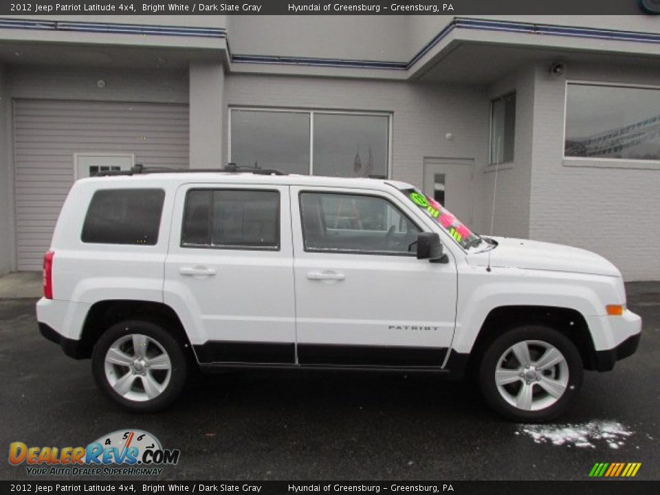2012 Jeep Patriot Latitude 4x4 Bright White / Dark Slate Gray Photo #2