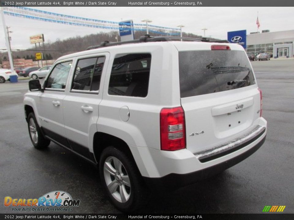 2012 Jeep Patriot Latitude 4x4 Bright White / Dark Slate Gray Photo #9