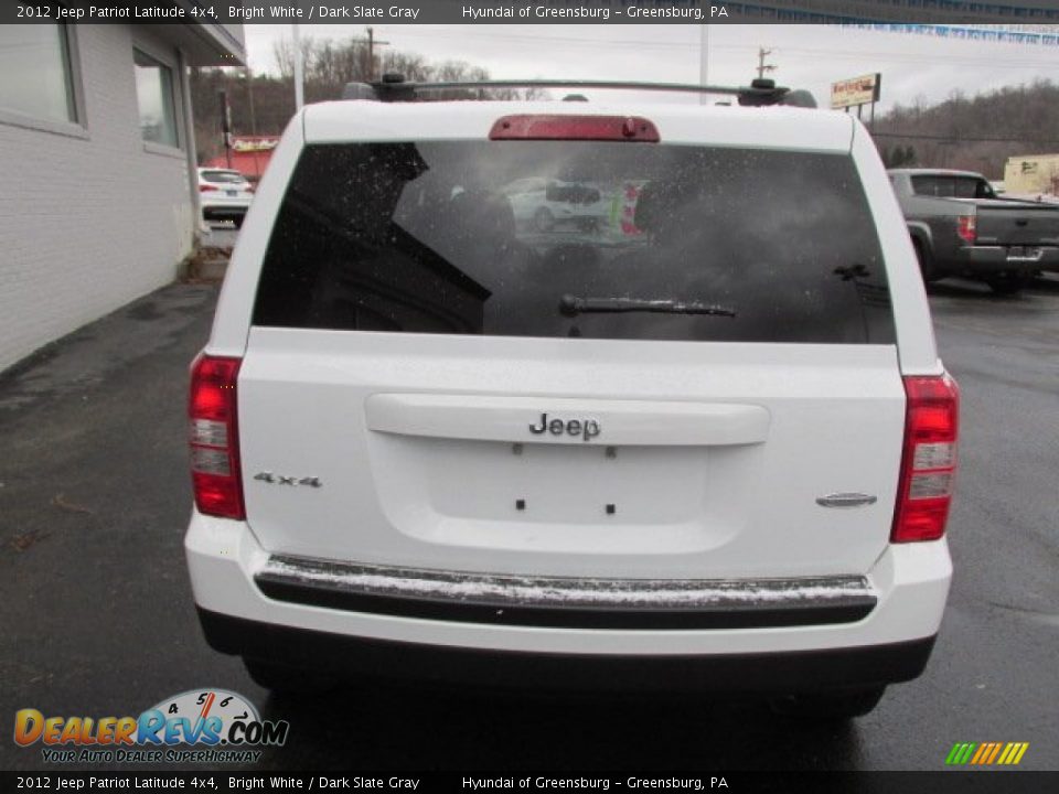 2012 Jeep Patriot Latitude 4x4 Bright White / Dark Slate Gray Photo #10