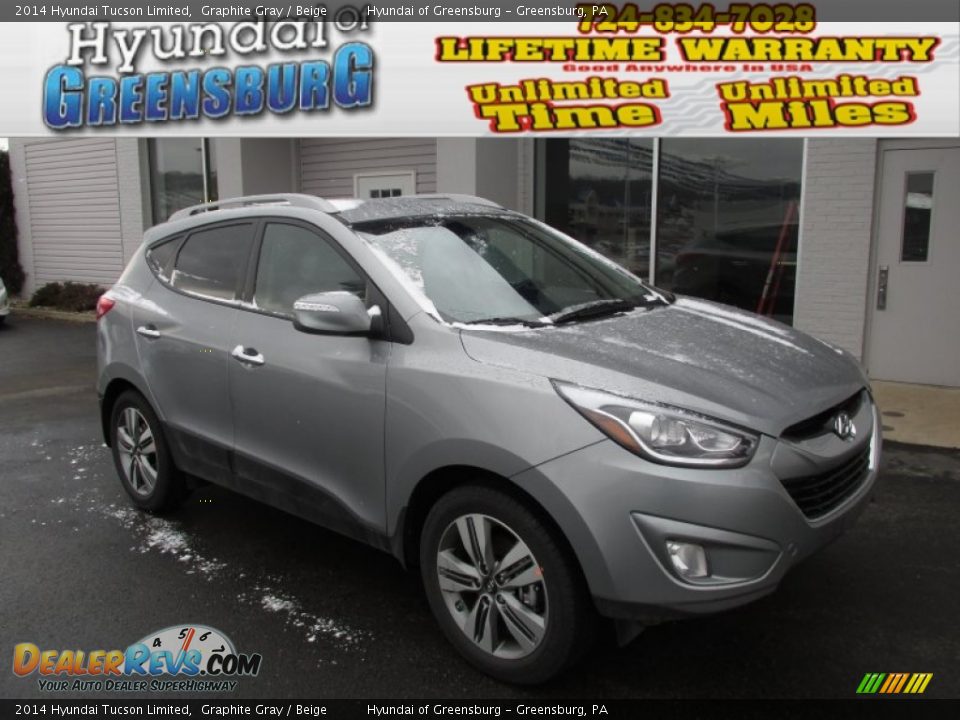 2014 Hyundai Tucson Limited Graphite Gray / Beige Photo #1