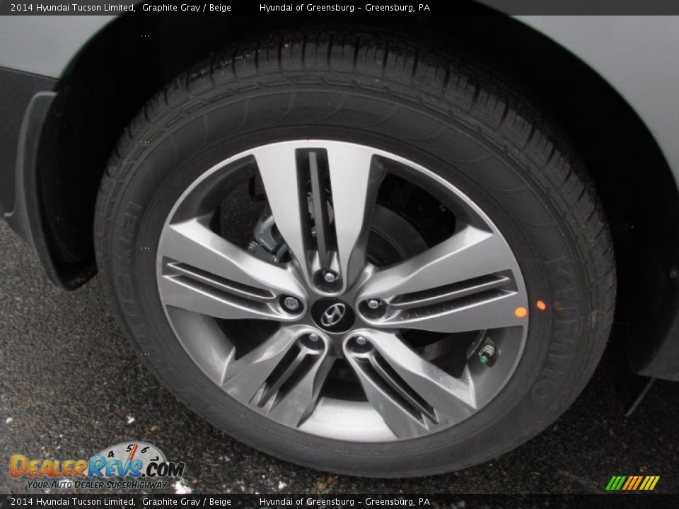 2014 Hyundai Tucson Limited Graphite Gray / Beige Photo #3