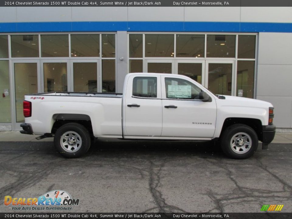2014 Chevrolet Silverado 1500 WT Double Cab 4x4 Summit White / Jet Black/Dark Ash Photo #2