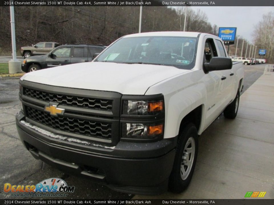 2014 Chevrolet Silverado 1500 WT Double Cab 4x4 Summit White / Jet Black/Dark Ash Photo #8