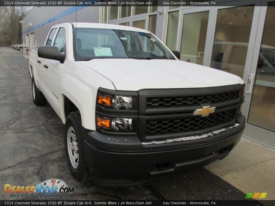 2014 Chevrolet Silverado 1500 WT Double Cab 4x4 Summit White / Jet Black/Dark Ash Photo #10