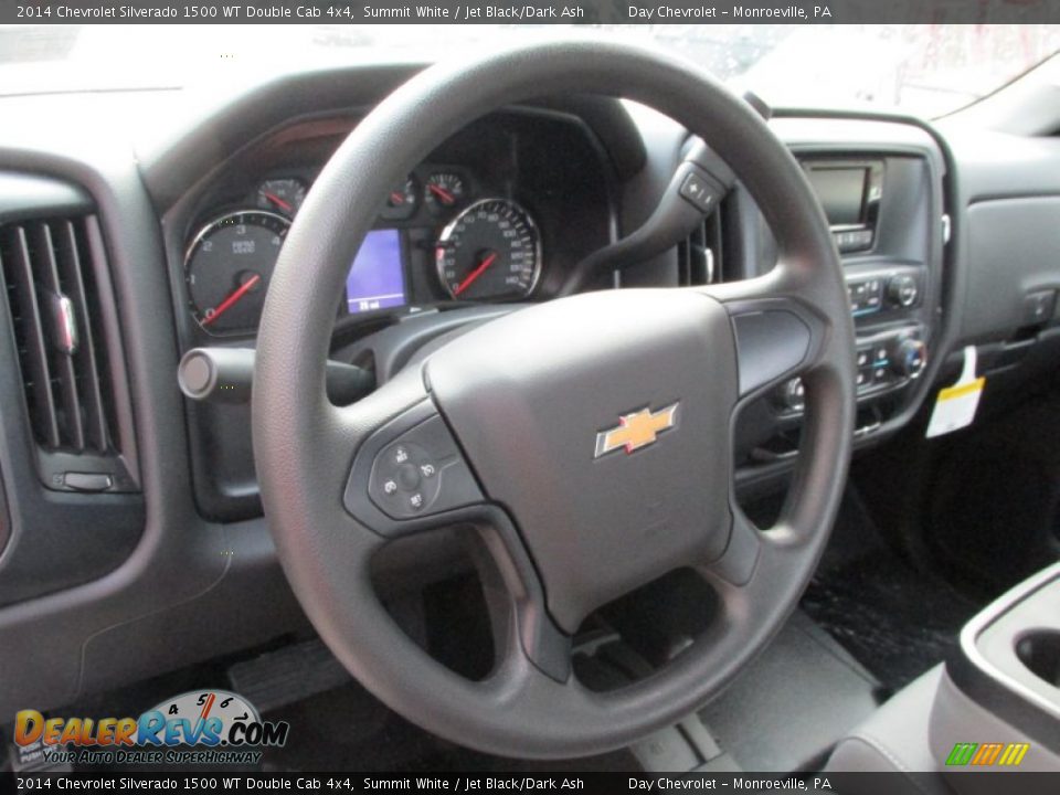 2014 Chevrolet Silverado 1500 WT Double Cab 4x4 Summit White / Jet Black/Dark Ash Photo #14