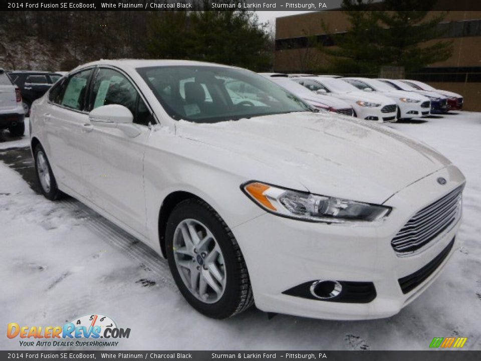 2014 Ford Fusion SE EcoBoost White Platinum / Charcoal Black Photo #1