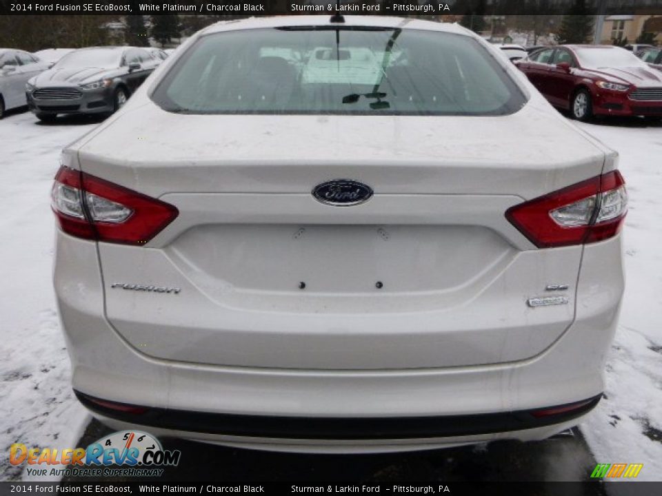 2014 Ford Fusion SE EcoBoost White Platinum / Charcoal Black Photo #3