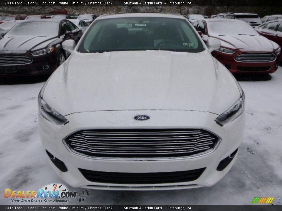 2014 Ford Fusion SE EcoBoost White Platinum / Charcoal Black Photo #6
