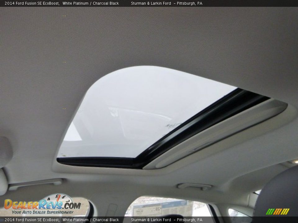 2014 Ford Fusion SE EcoBoost White Platinum / Charcoal Black Photo #12
