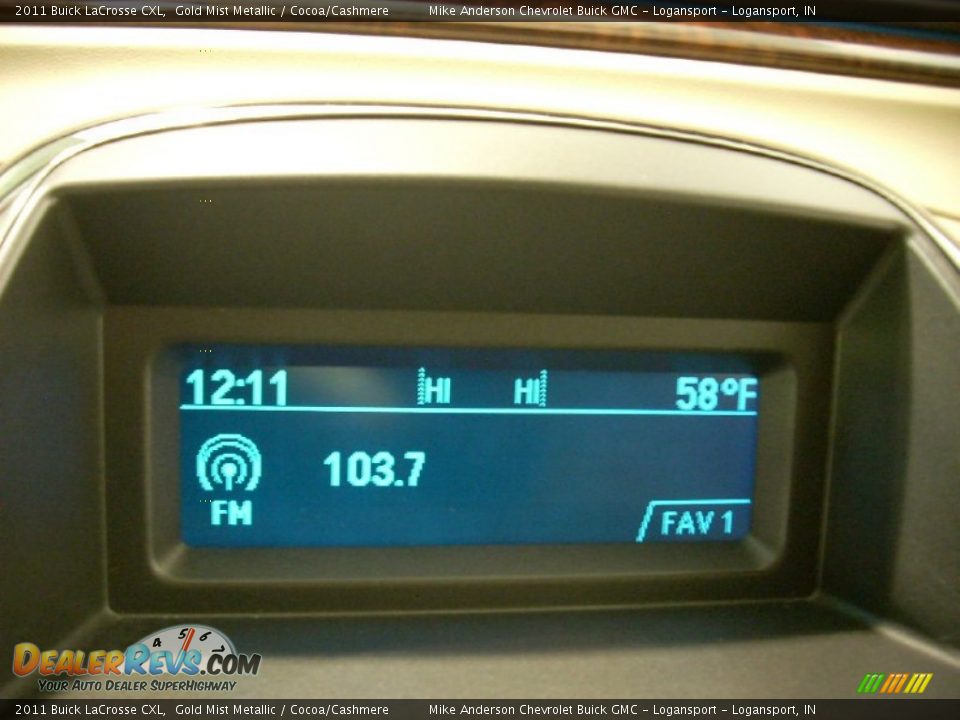 2011 Buick LaCrosse CXL Gold Mist Metallic / Cocoa/Cashmere Photo #10