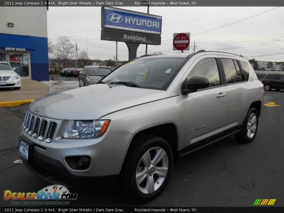 2011 Jeep Compass 2.4 4x4 Bright Silver Metallic / Dark Slate Gray Photo #1