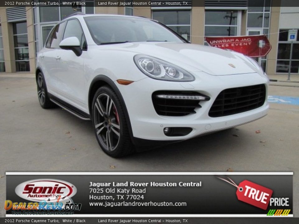 2012 Porsche Cayenne Turbo White / Black Photo #1