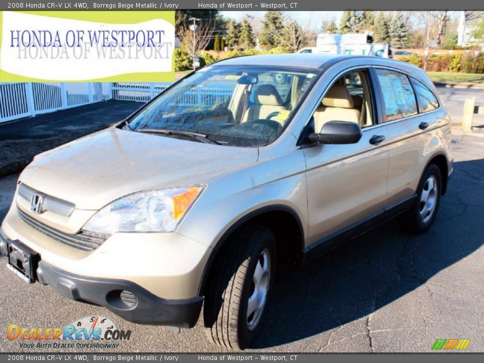 2008 Honda CR-V LX 4WD Borrego Beige Metallic / Ivory Photo #1