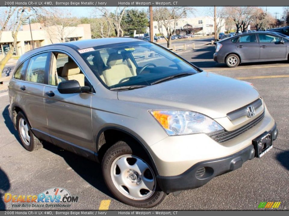 2008 Honda CR-V LX 4WD Borrego Beige Metallic / Ivory Photo #3
