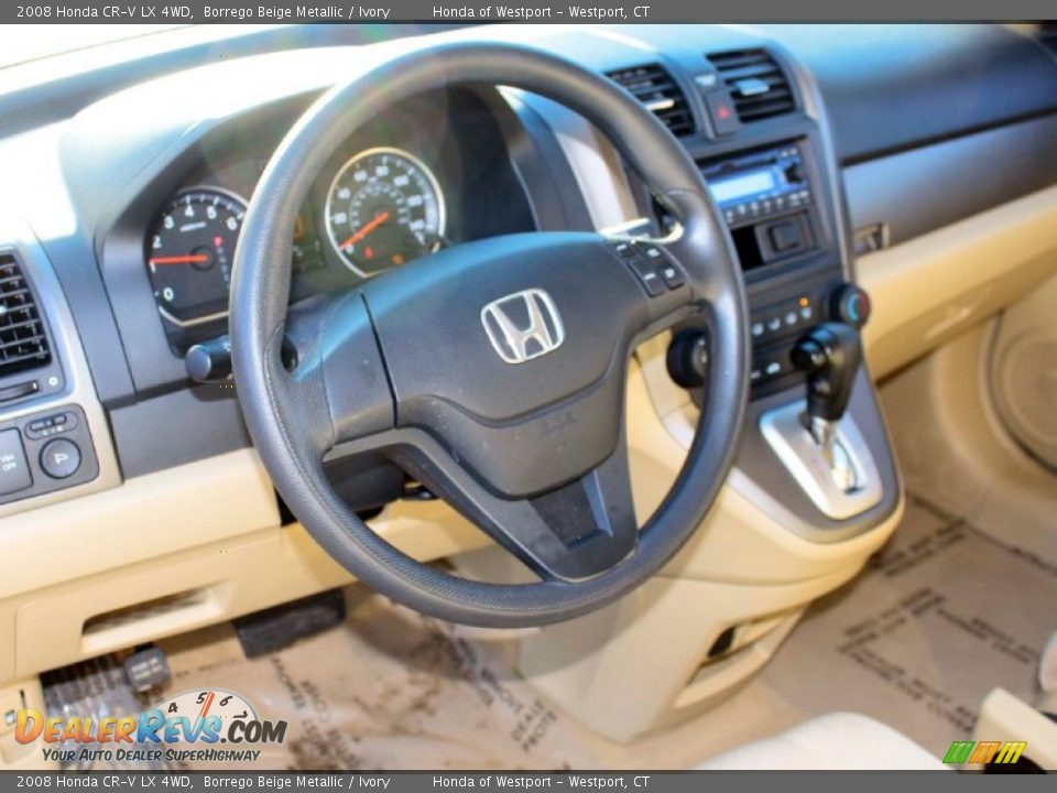 2008 Honda CR-V LX 4WD Borrego Beige Metallic / Ivory Photo #5