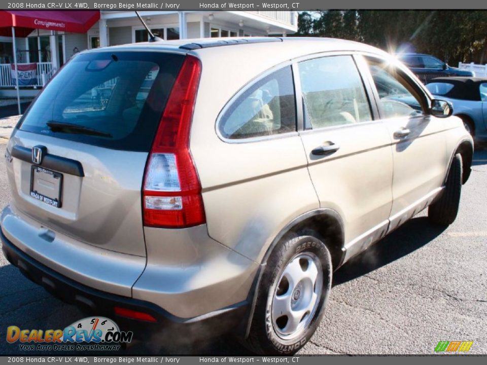 2008 Honda CR-V LX 4WD Borrego Beige Metallic / Ivory Photo #6