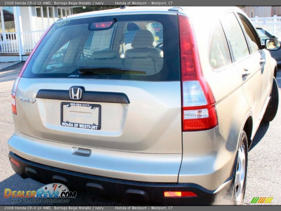 2008 Honda CR-V LX 4WD Borrego Beige Metallic / Ivory Photo #7