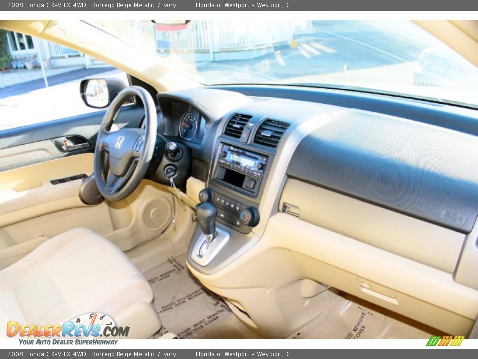 2008 Honda CR-V LX 4WD Borrego Beige Metallic / Ivory Photo #9