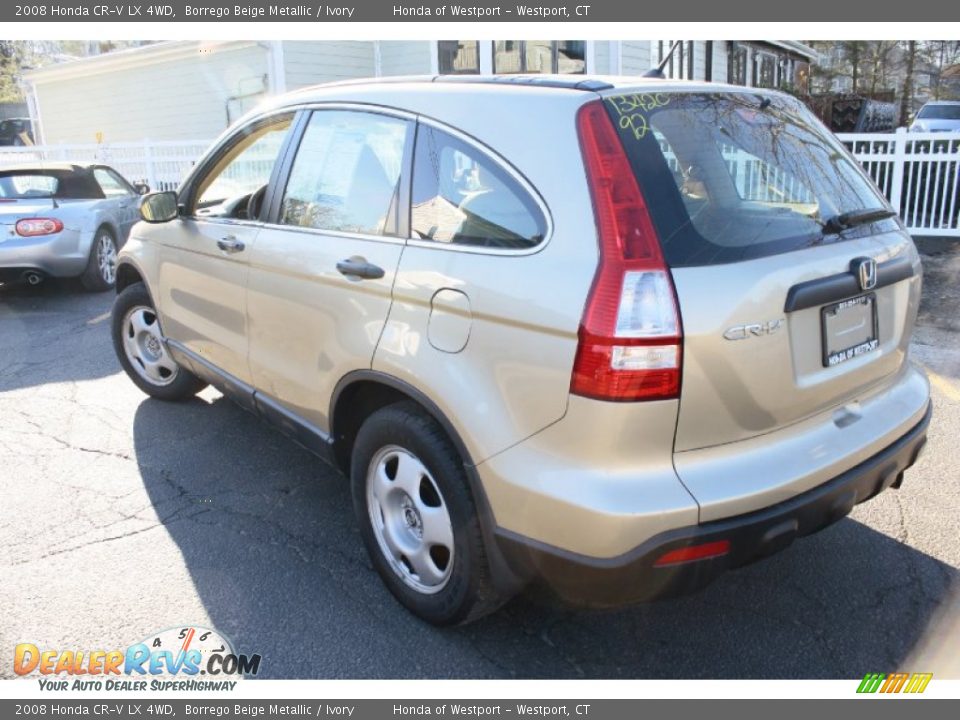 2008 Honda CR-V LX 4WD Borrego Beige Metallic / Ivory Photo #11