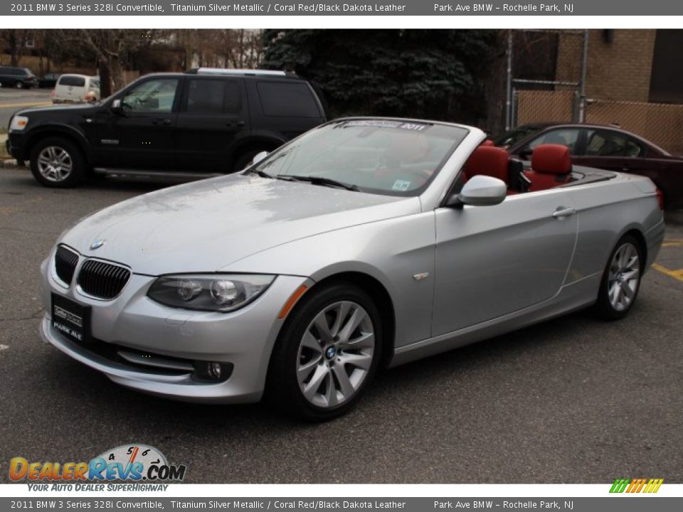 2011 BMW 3 Series 328i Convertible Titanium Silver Metallic / Coral Red/Black Dakota Leather Photo #7
