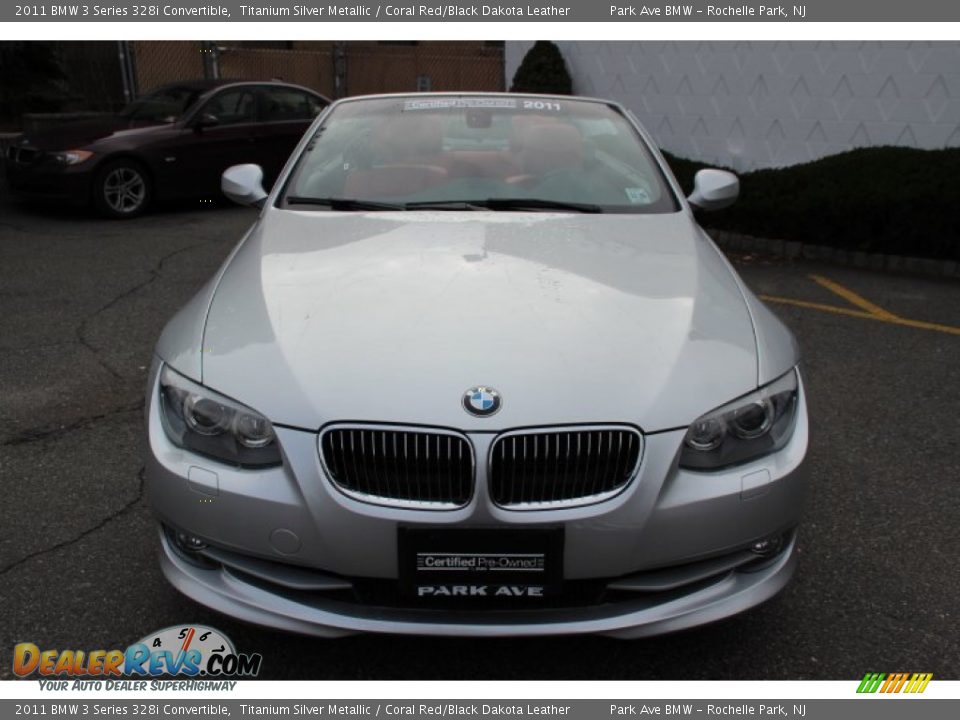 2011 BMW 3 Series 328i Convertible Titanium Silver Metallic / Coral Red/Black Dakota Leather Photo #8