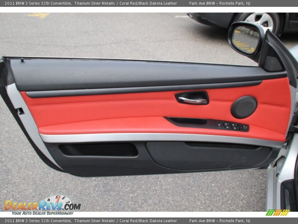 2011 BMW 3 Series 328i Convertible Titanium Silver Metallic / Coral Red/Black Dakota Leather Photo #9