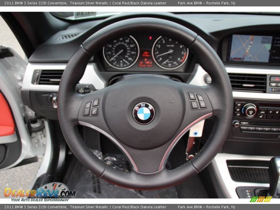 2011 BMW 3 Series 328i Convertible Steering Wheel Photo #16