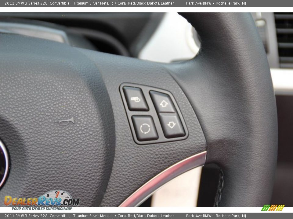2011 BMW 3 Series 328i Convertible Titanium Silver Metallic / Coral Red/Black Dakota Leather Photo #18