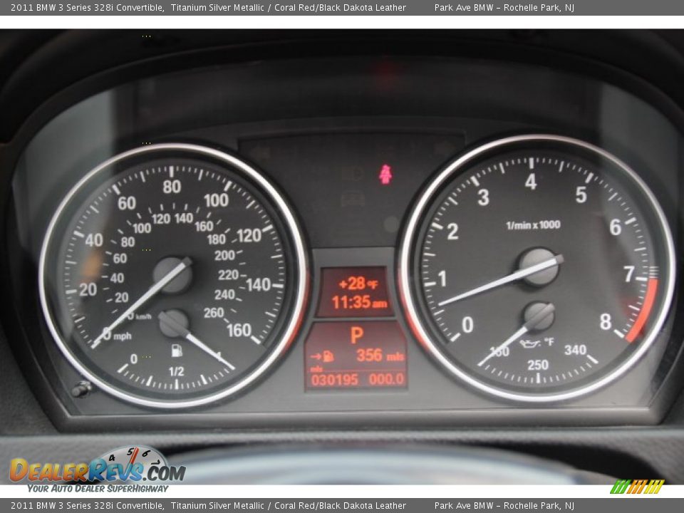 2011 BMW 3 Series 328i Convertible Titanium Silver Metallic / Coral Red/Black Dakota Leather Photo #19