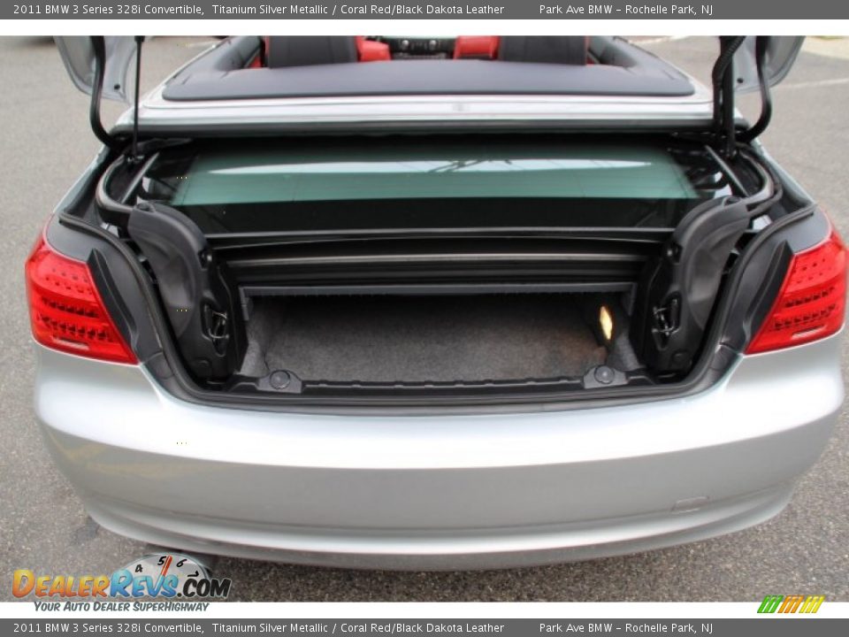 2011 BMW 3 Series 328i Convertible Titanium Silver Metallic / Coral Red/Black Dakota Leather Photo #20