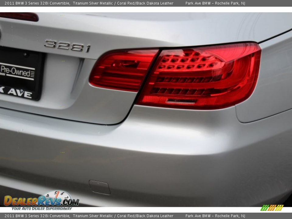 2011 BMW 3 Series 328i Convertible Titanium Silver Metallic / Coral Red/Black Dakota Leather Photo #21