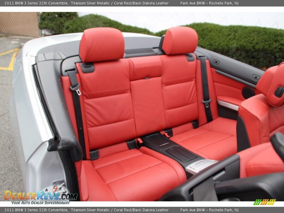 2011 BMW 3 Series 328i Convertible Titanium Silver Metallic / Coral Red/Black Dakota Leather Photo #23