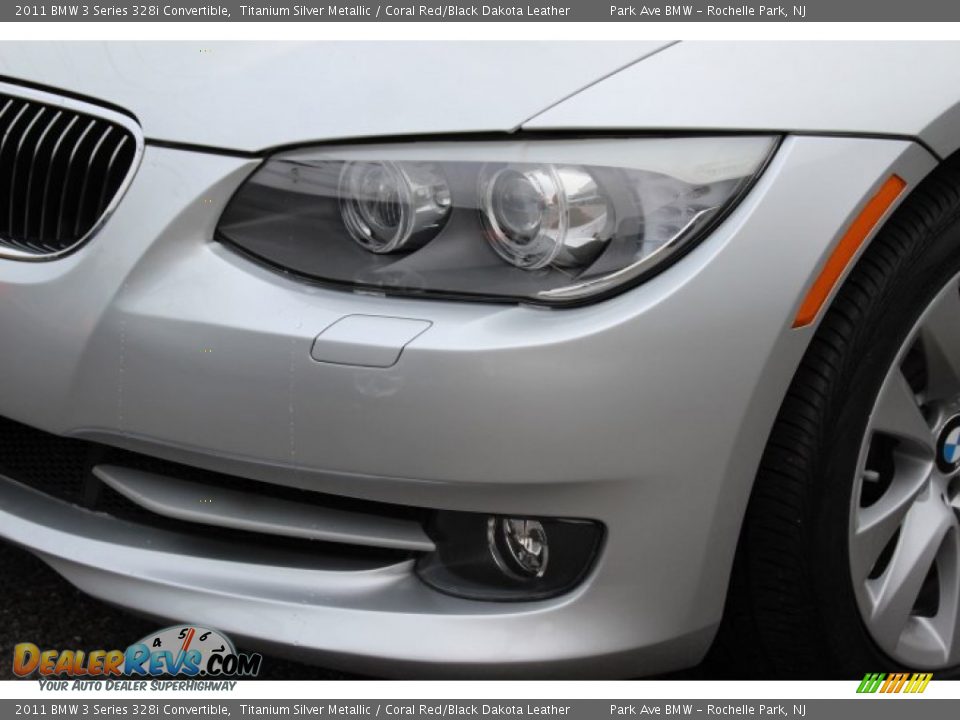 2011 BMW 3 Series 328i Convertible Titanium Silver Metallic / Coral Red/Black Dakota Leather Photo #28