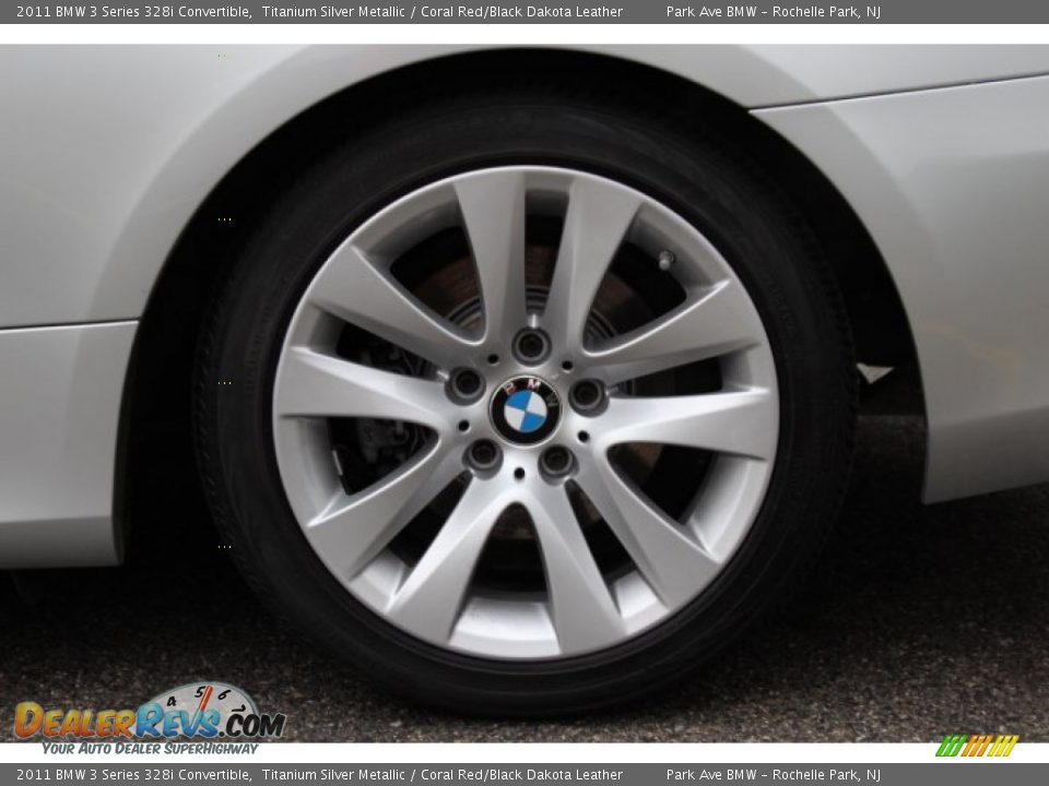 2011 BMW 3 Series 328i Convertible Titanium Silver Metallic / Coral Red/Black Dakota Leather Photo #29