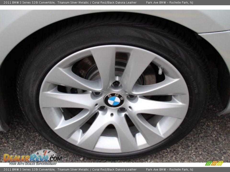 2011 BMW 3 Series 328i Convertible Titanium Silver Metallic / Coral Red/Black Dakota Leather Photo #30