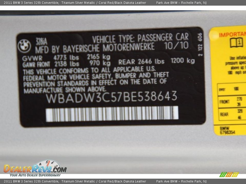 2011 BMW 3 Series 328i Convertible Titanium Silver Metallic / Coral Red/Black Dakota Leather Photo #31