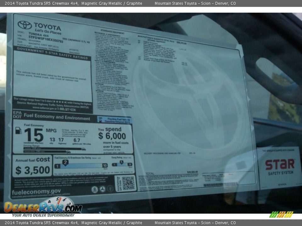 2014 Toyota Tundra SR5 Crewmax 4x4 Magnetic Gray Metallic / Graphite Photo #10