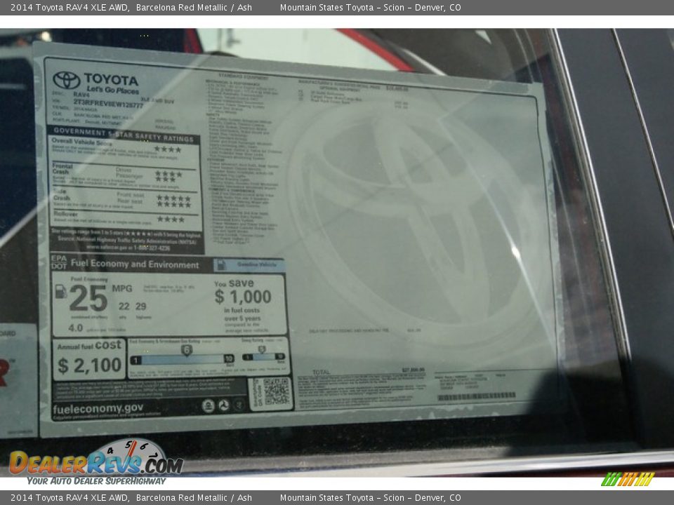 2014 Toyota RAV4 XLE AWD Barcelona Red Metallic / Ash Photo #10