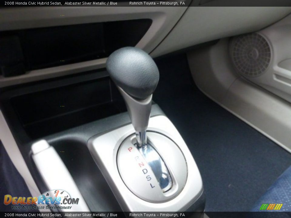 2008 Honda Civic Hybrid Sedan Alabaster Silver Metallic / Blue Photo #21