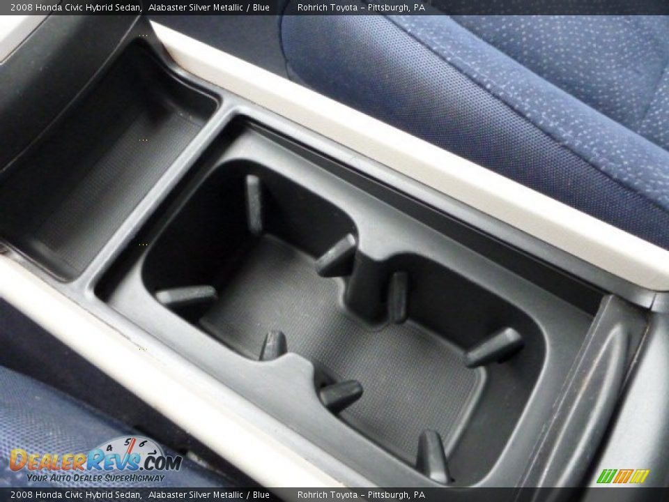 2008 Honda Civic Hybrid Sedan Alabaster Silver Metallic / Blue Photo #22