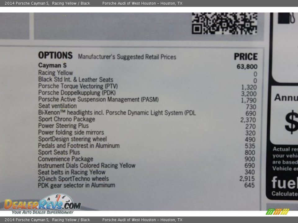 2014 Porsche Cayman S Racing Yellow / Black Photo #24