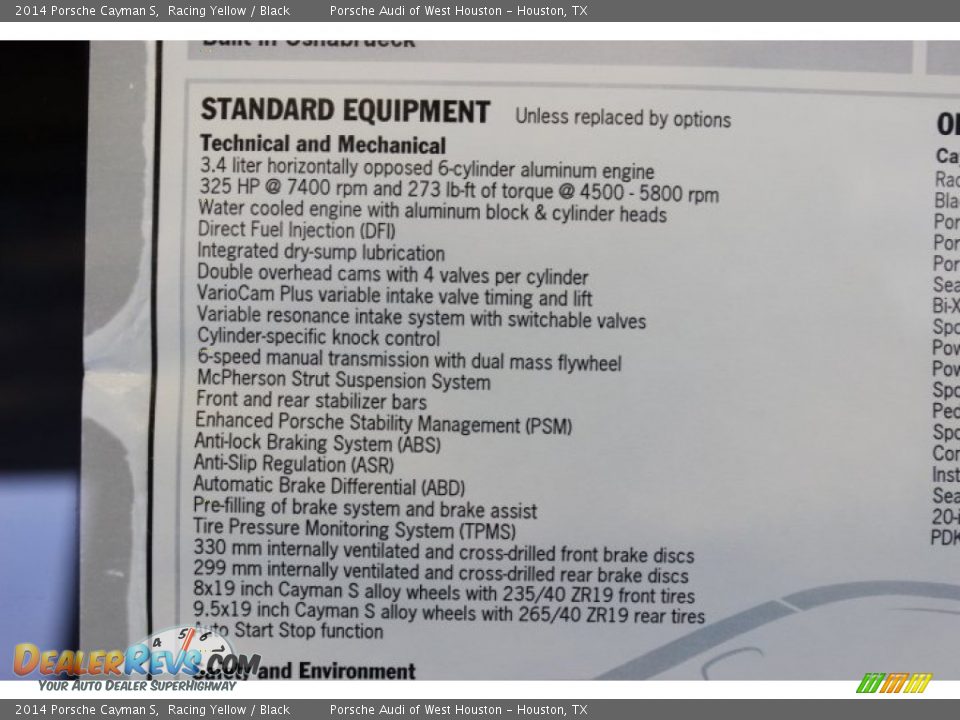 2014 Porsche Cayman S Racing Yellow / Black Photo #25