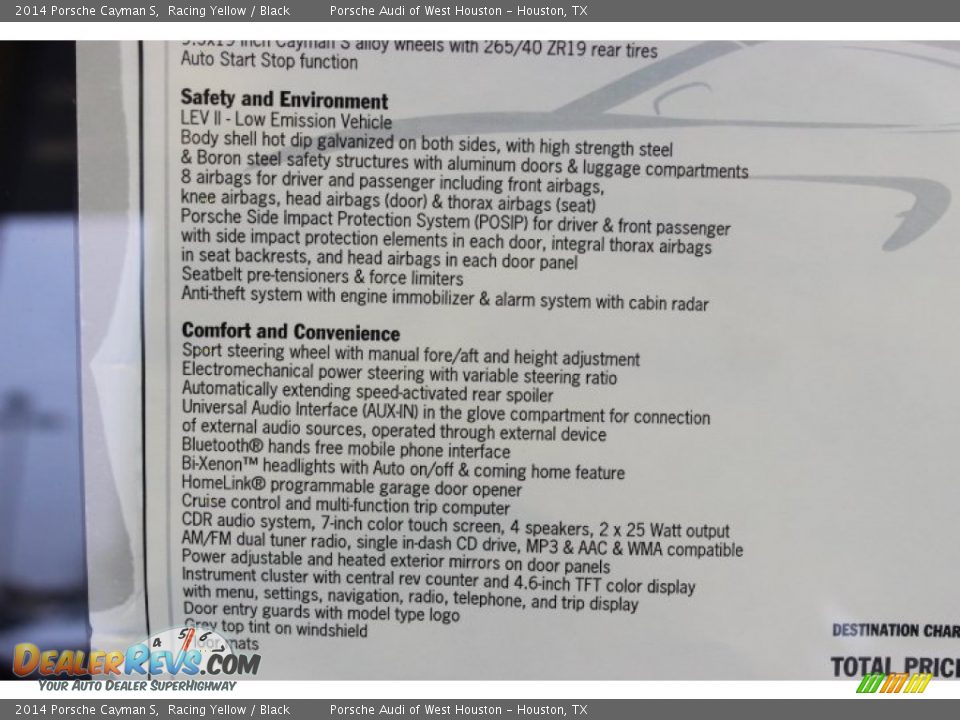 2014 Porsche Cayman S Racing Yellow / Black Photo #26