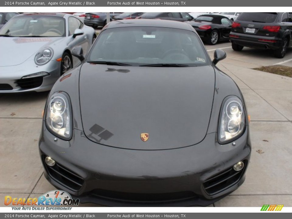 2014 Porsche Cayman Agate Grey Metallic / Black Photo #2