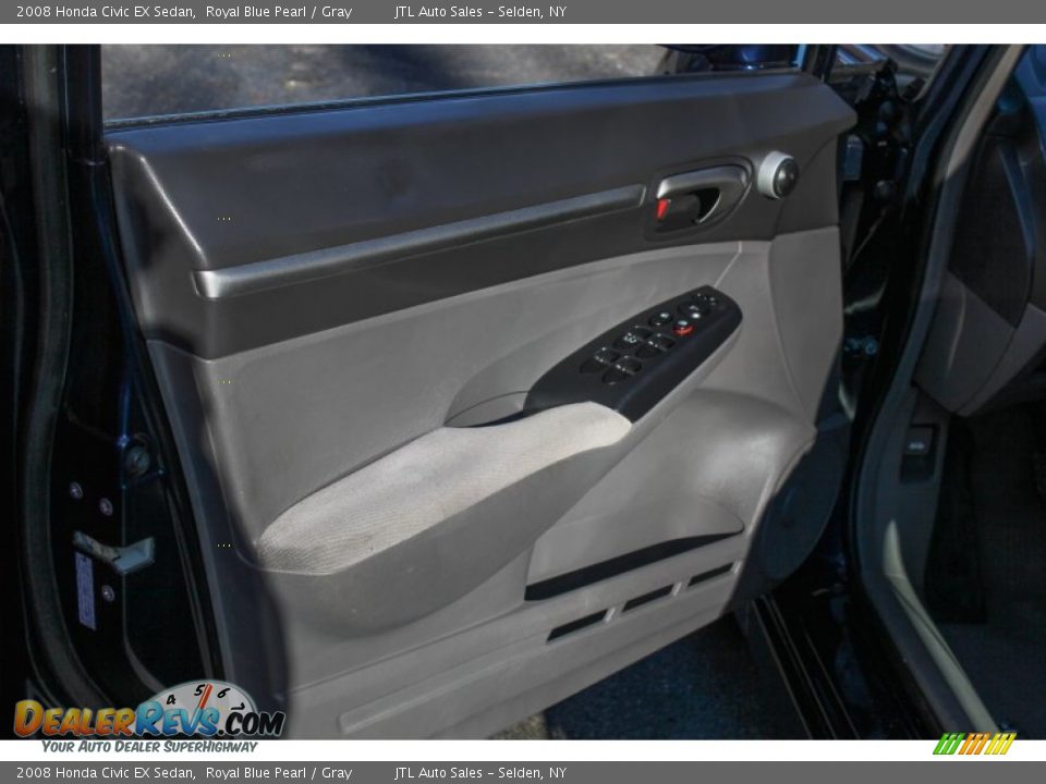 2008 Honda Civic EX Sedan Royal Blue Pearl / Gray Photo #8