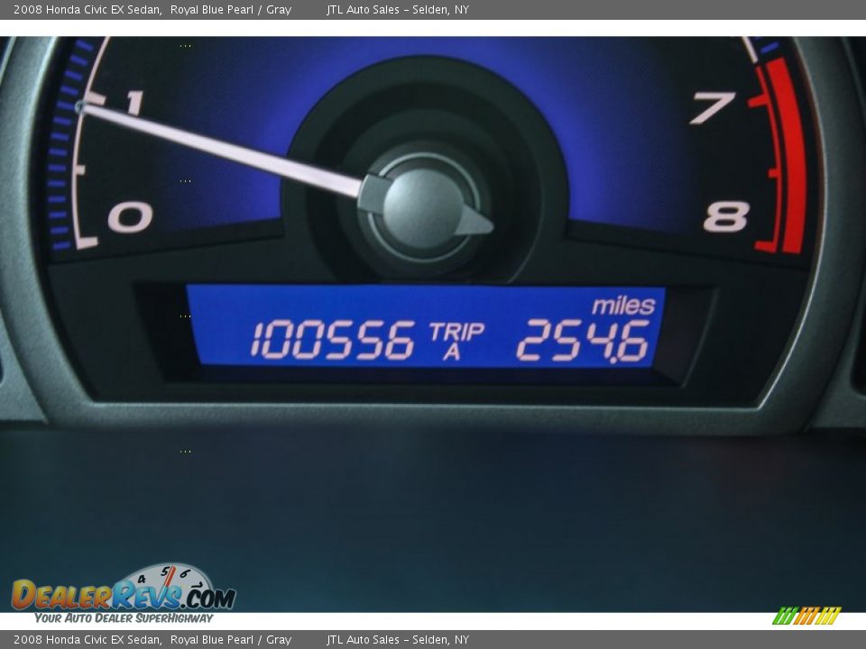 2008 Honda Civic EX Sedan Royal Blue Pearl / Gray Photo #11