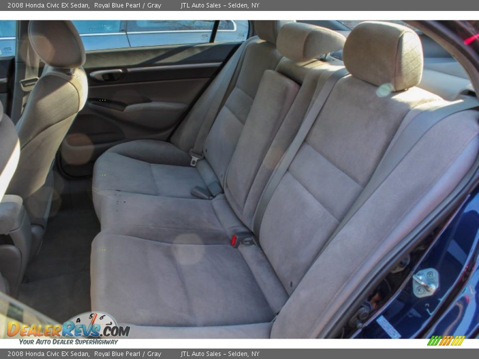 2008 Honda Civic EX Sedan Royal Blue Pearl / Gray Photo #14