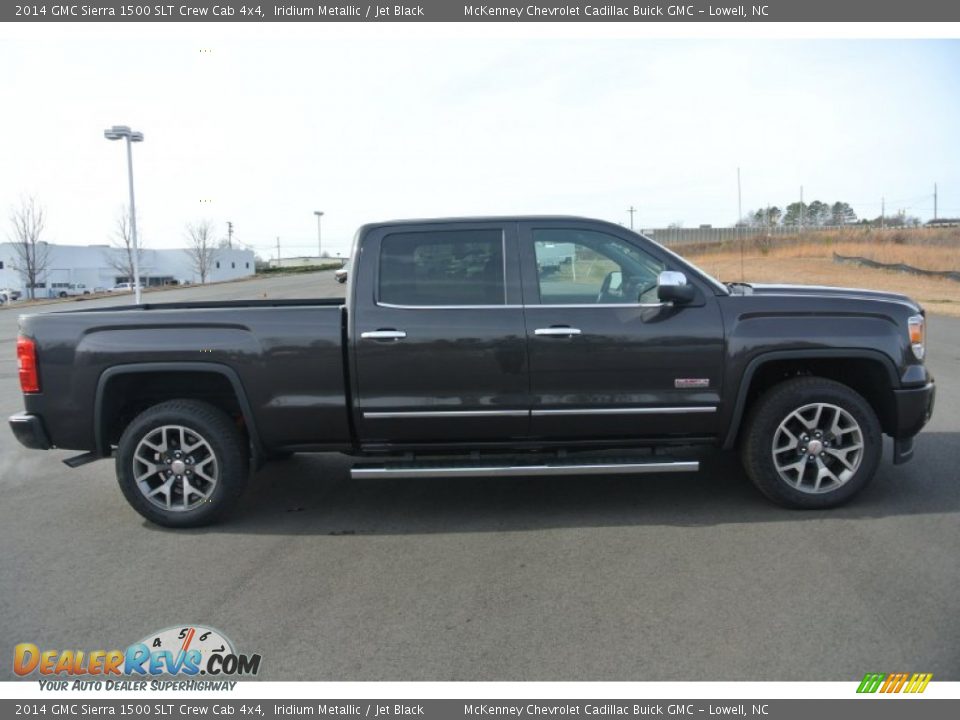 2014 GMC Sierra 1500 SLT Crew Cab 4x4 Iridium Metallic / Jet Black Photo #6
